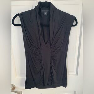 Banana Republic Black Ruched Blouse